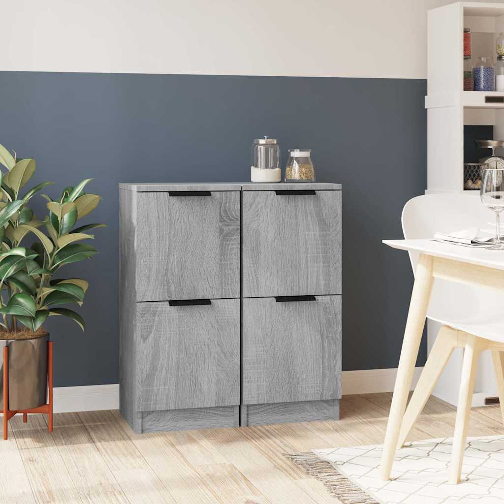 vidaXL Dressoir 30x30x70 cm bewerkt hout wit