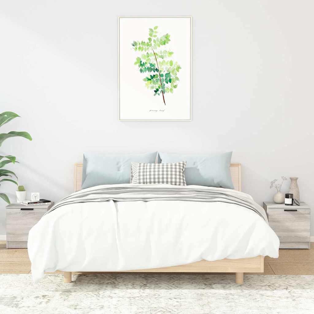 vidaXL Nachtkastjes 2 st 40x39x40 cm wit