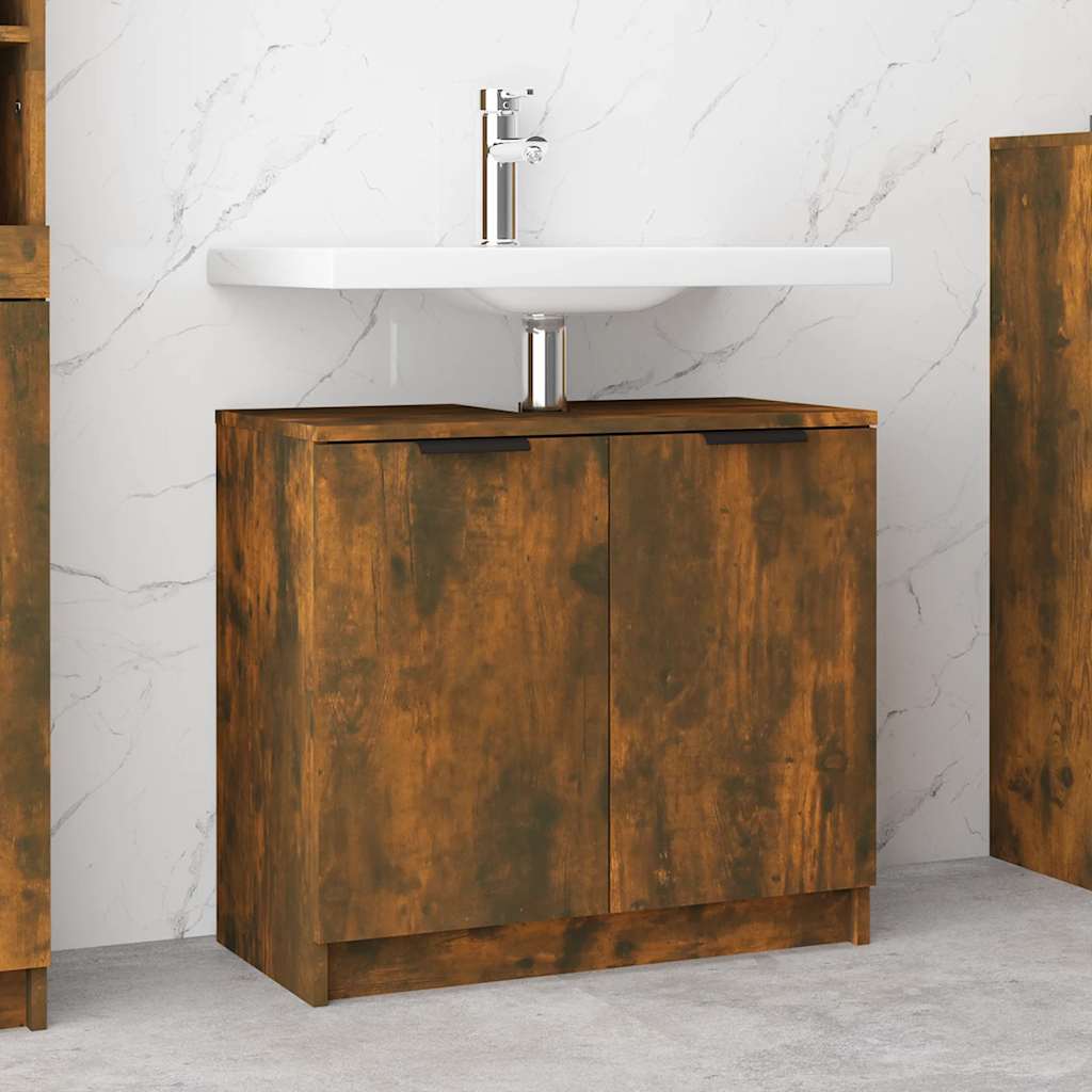 vidaXL Bathroom Cabinet 64.5x33.5x59 cm Engineered Wood White