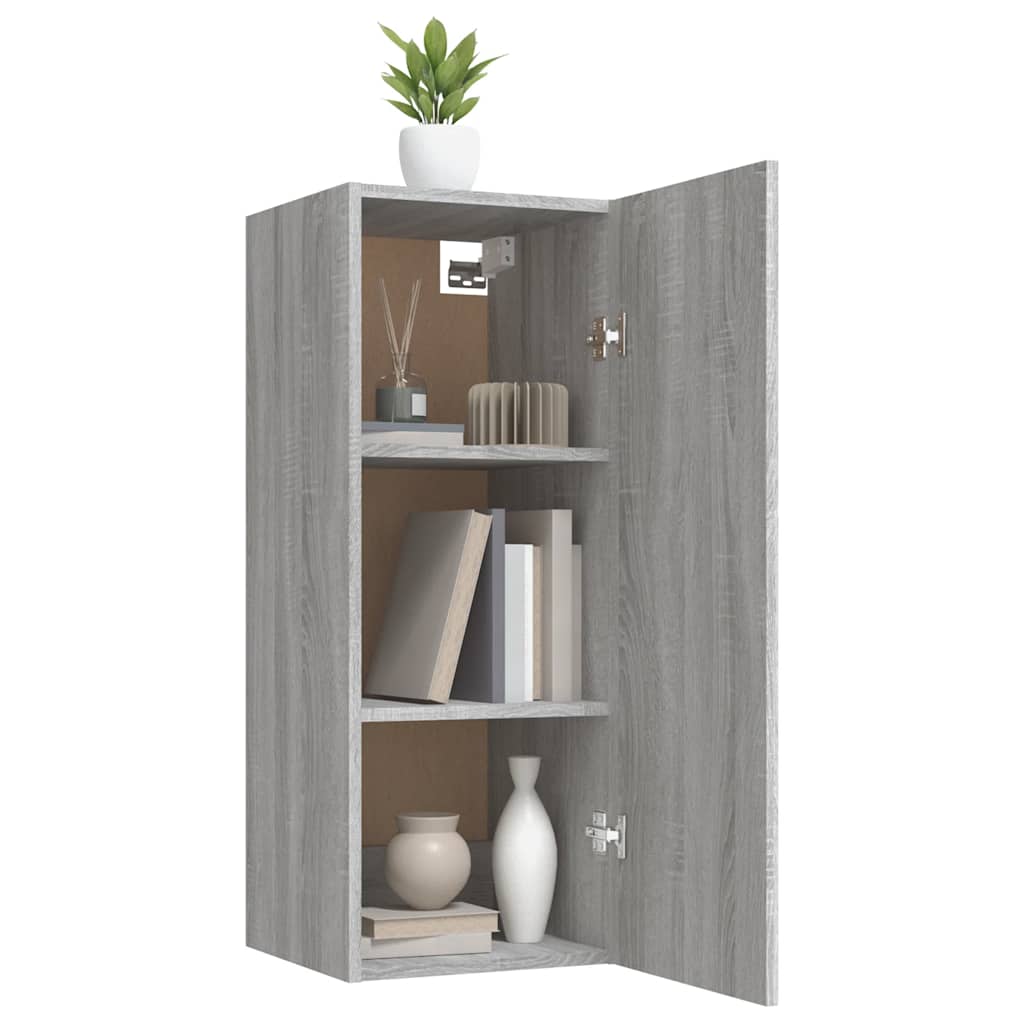 vidaXL Wall cabinet 34.5x34x90 cm engineered wood concrete grey