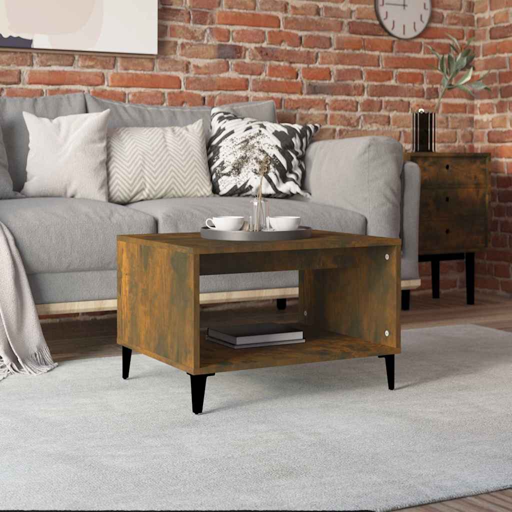vidaXL Salontafel 60x50x40 cm bewerkt hout wit