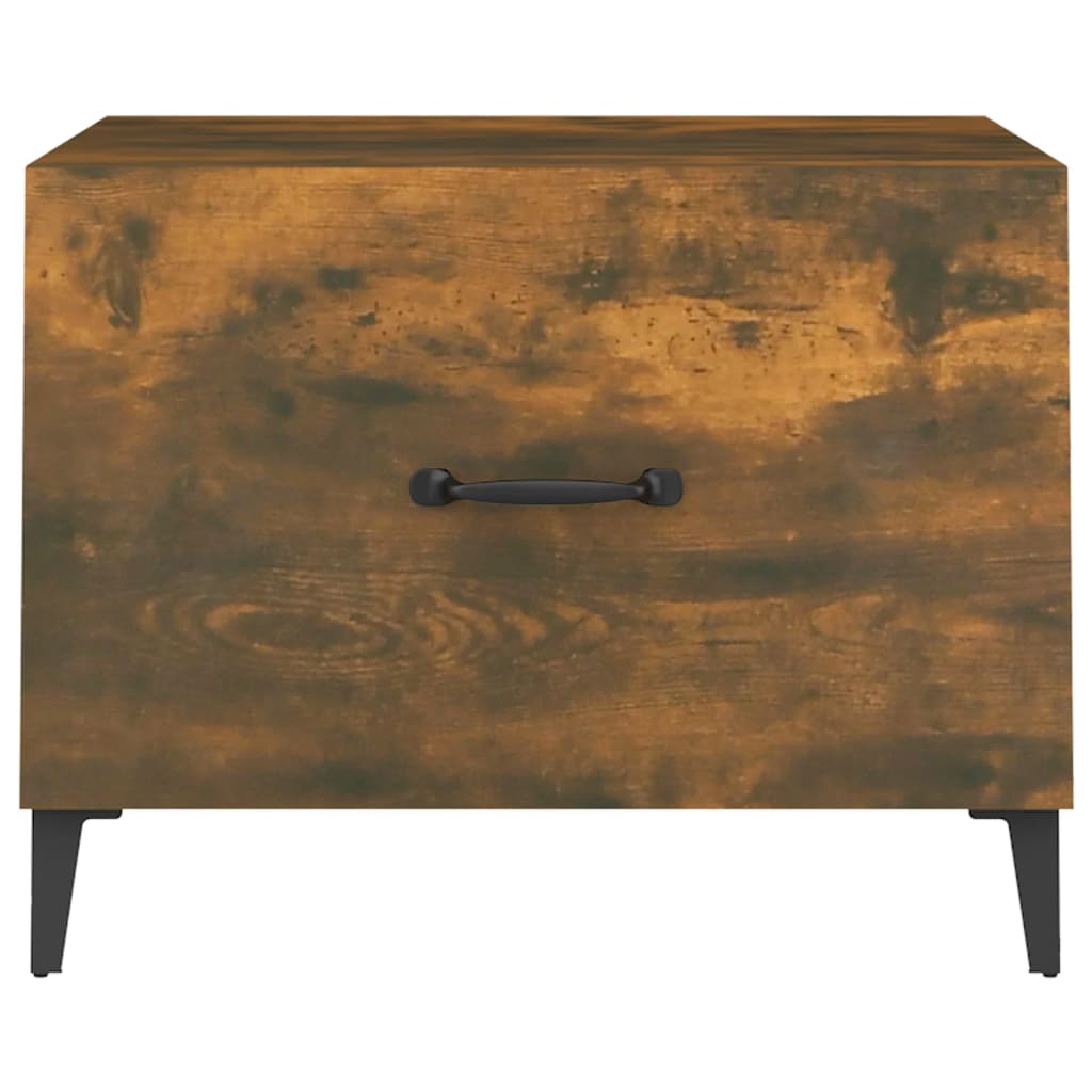 vidaXL Coffee Table with Metal Legs 50x50x40 cm White