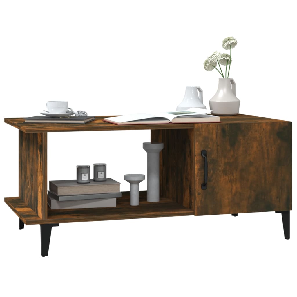 vidaXL Salontafel 90x50x40 cm bewerkt hout wit