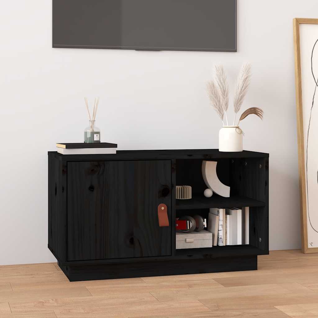 vidaXL Tv-meubel 70x34x40 cm massief grenenhout wit