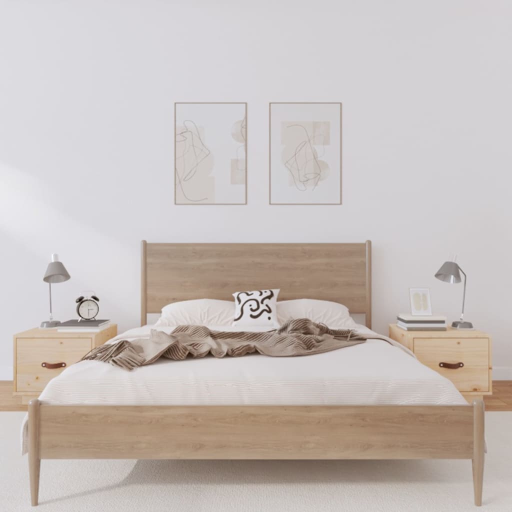 vidaXL Nachtkastje 40x34x35 cm massief grenenhout