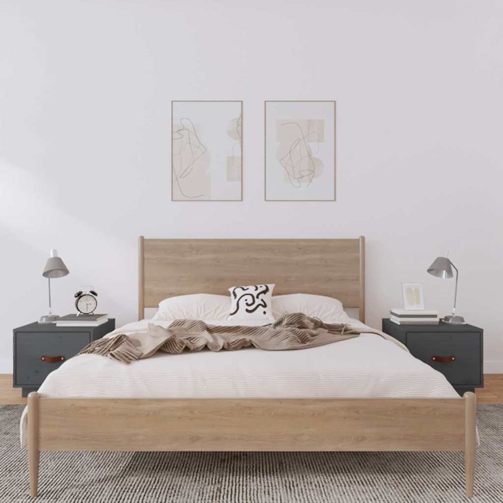 vidaXL Nachtkastje 40x34x35 cm massief grenenhout