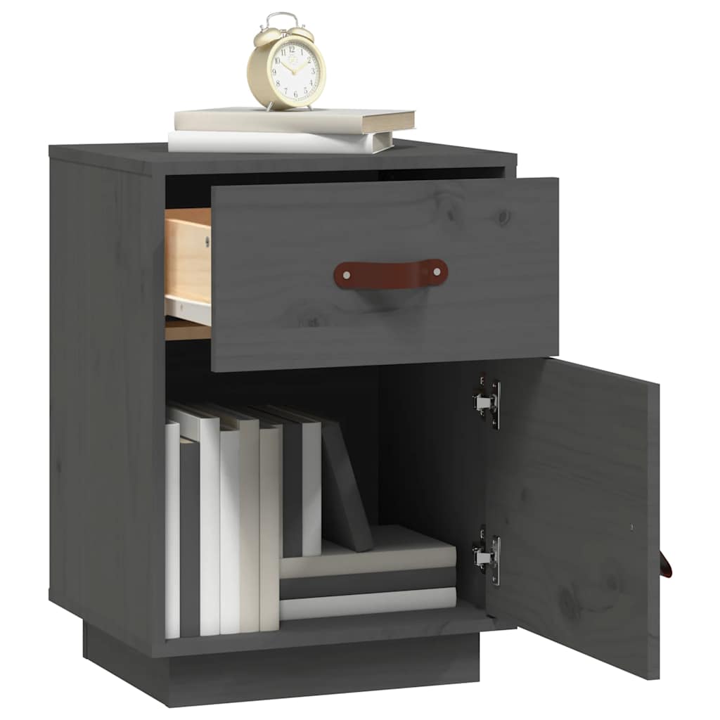 vidaXL Nightstand 40x34x55 cm solid pine wood