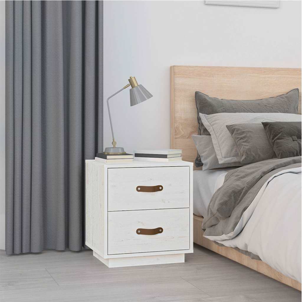 vidaXL Nachtkastjes 2 st 40x34x45 cm massief grenenhout