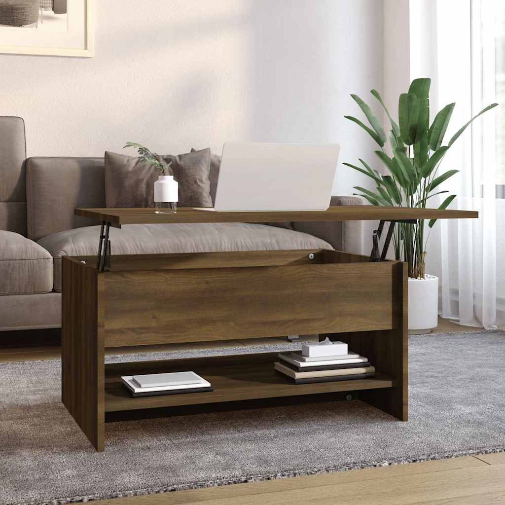 vidaXL Salontafel 102x50x52,5 cm bewerkt hout wit