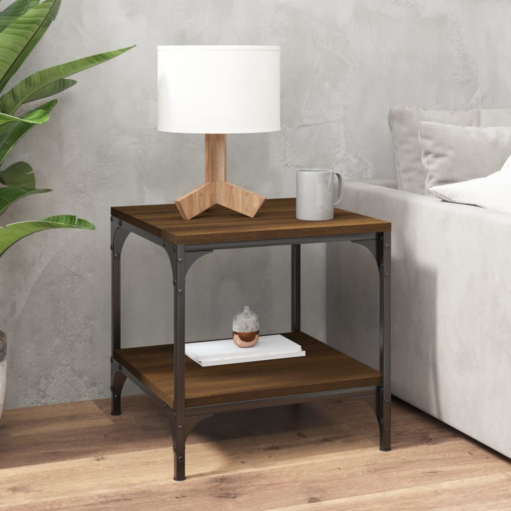 vidaXL Salontafel 100x50x40 cm bewerkt hout zwart eikenkleurig