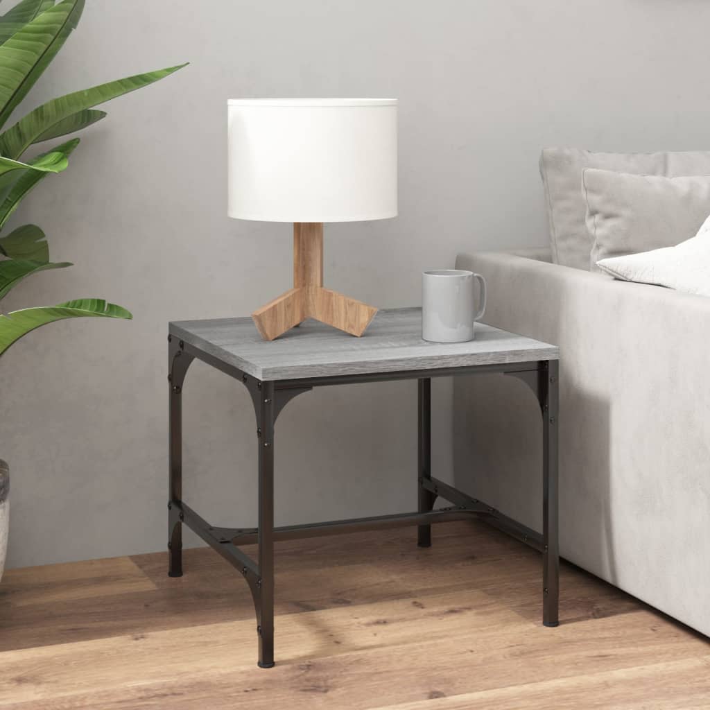 vidaXL Salontafel 100x50x40 cm bewerkt hout zwart eikenkleurig
