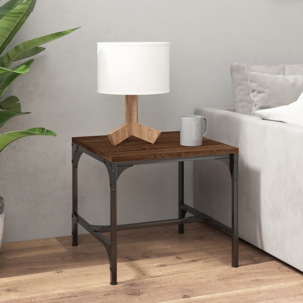 vidaXL Salontafel 100x50x40 cm bewerkt hout zwart eikenkleurig
