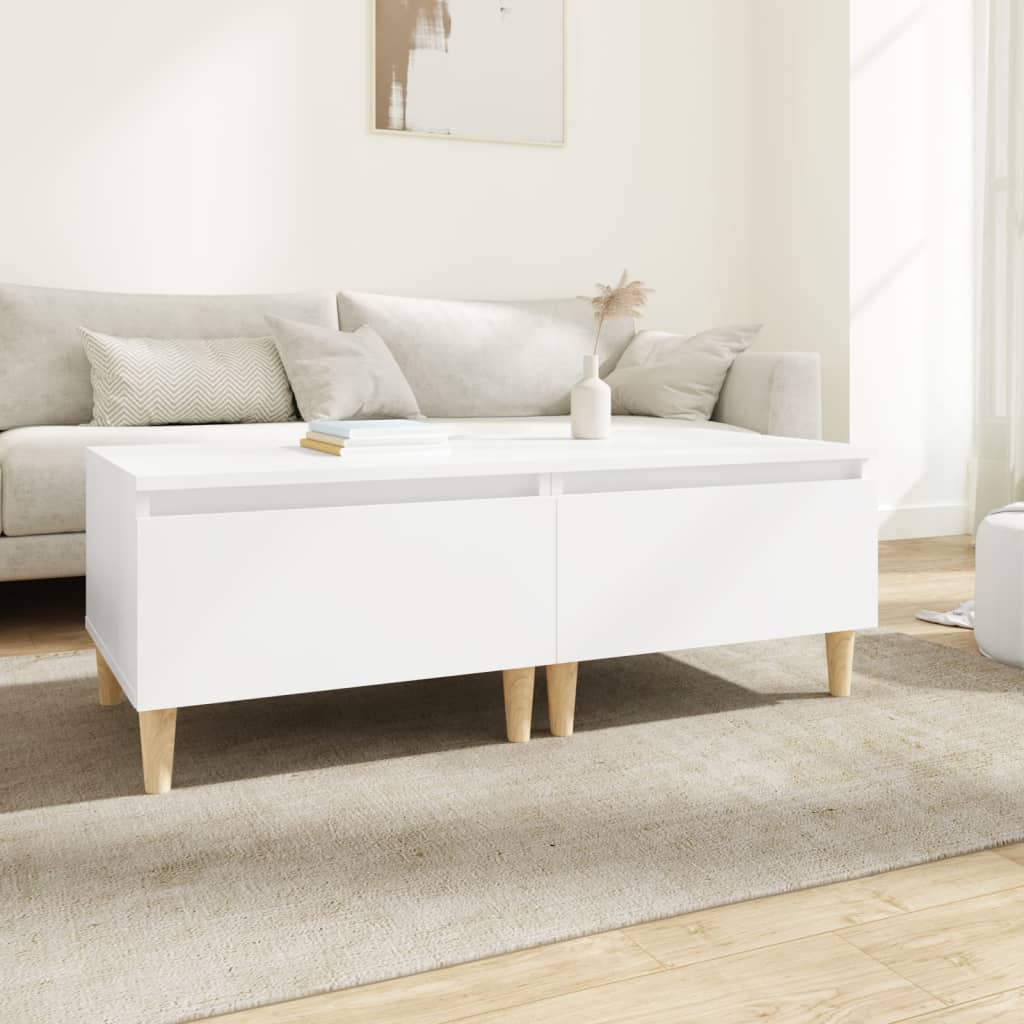 vidaXL Bijzettafel 50x46x35 cm bewerkt hout wit