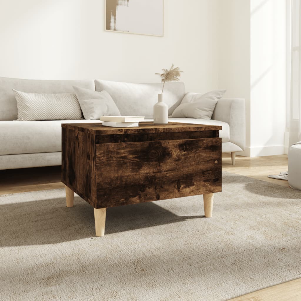 vidaXL Bijzettafel 50x46x35 cm bewerkt hout wit
