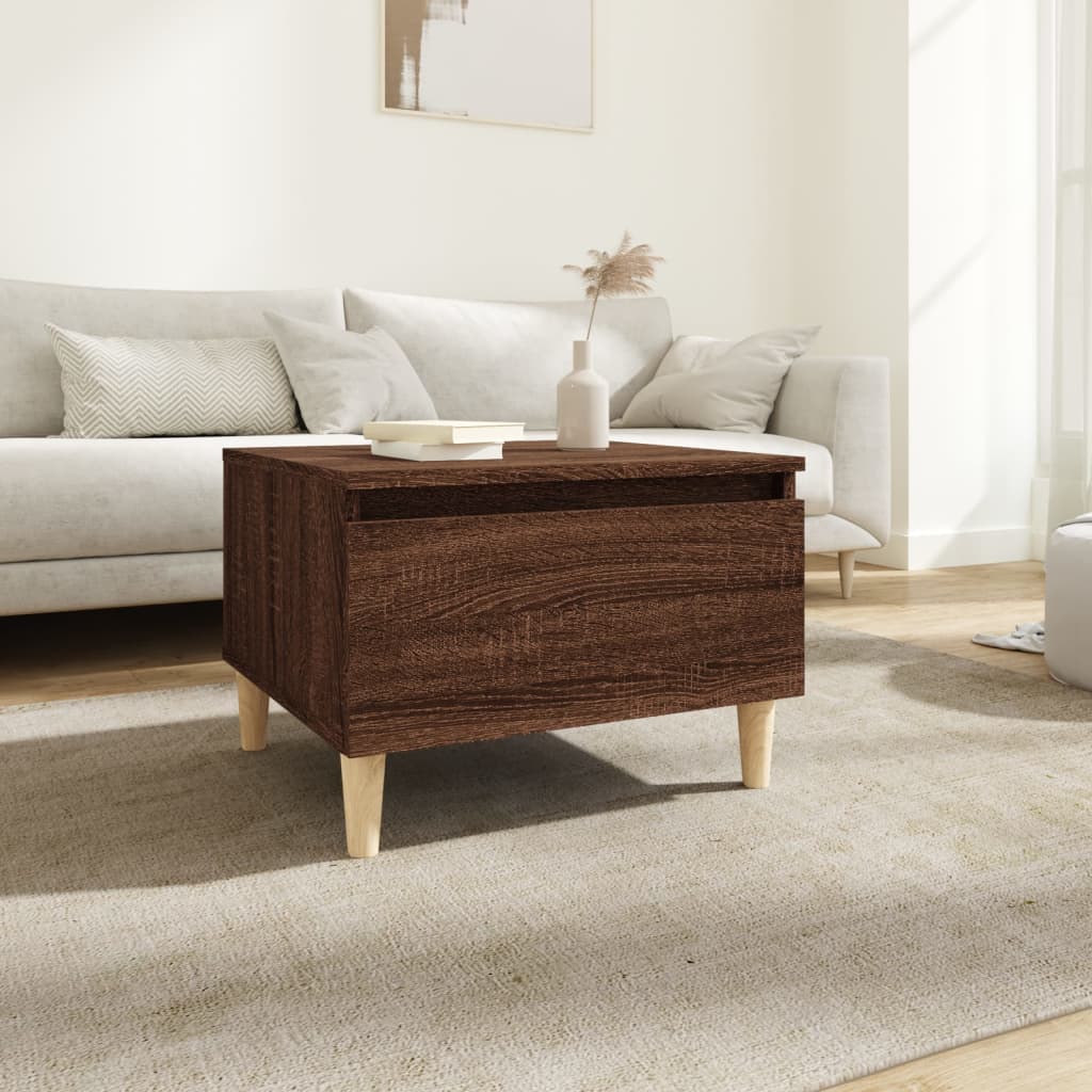 vidaXL Bijzettafel 50x46x35 cm bewerkt hout wit