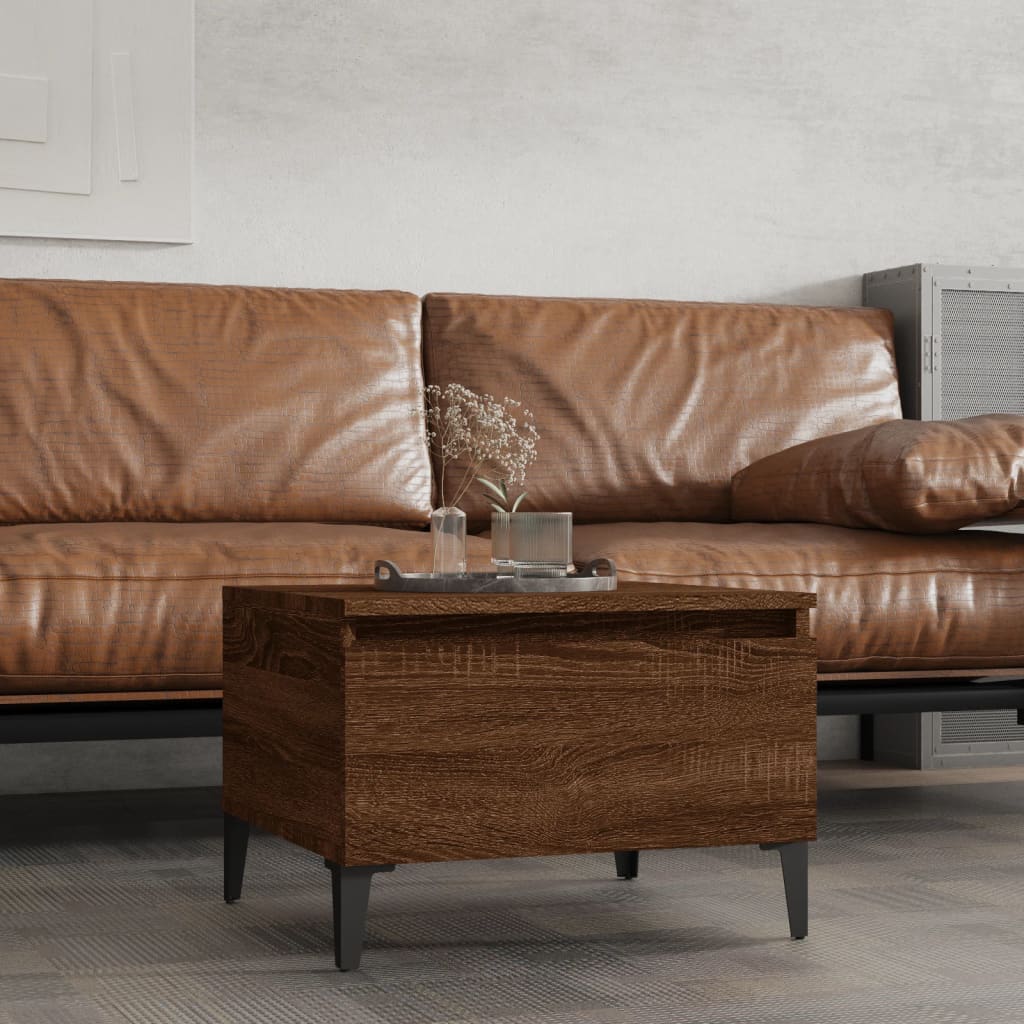 vidaXL Bijzettafel 50x46x35 cm bewerkt hout wit