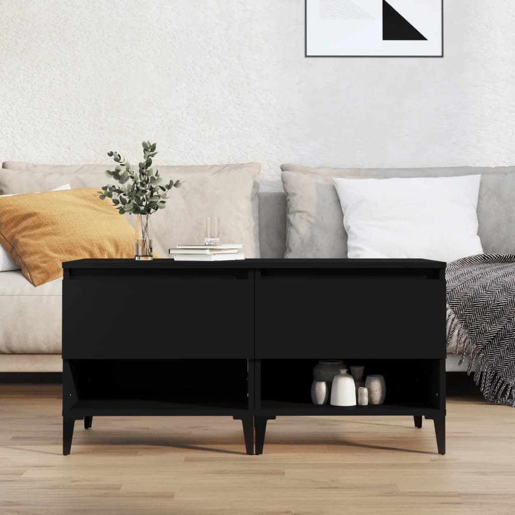 vidaXL Bijzettafel 50x46x50 cm bewerkt hout wit