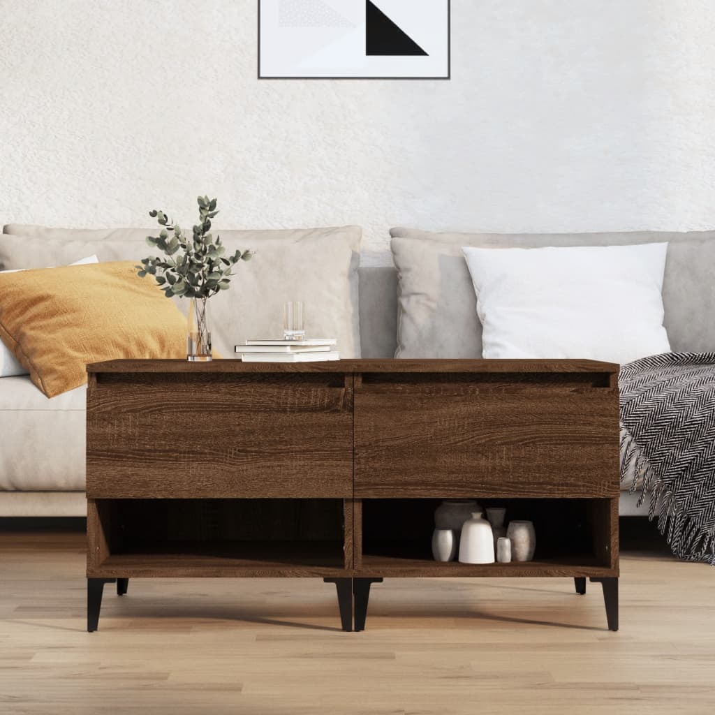 vidaXL Bijzettafel 50x46x50 cm bewerkt hout wit