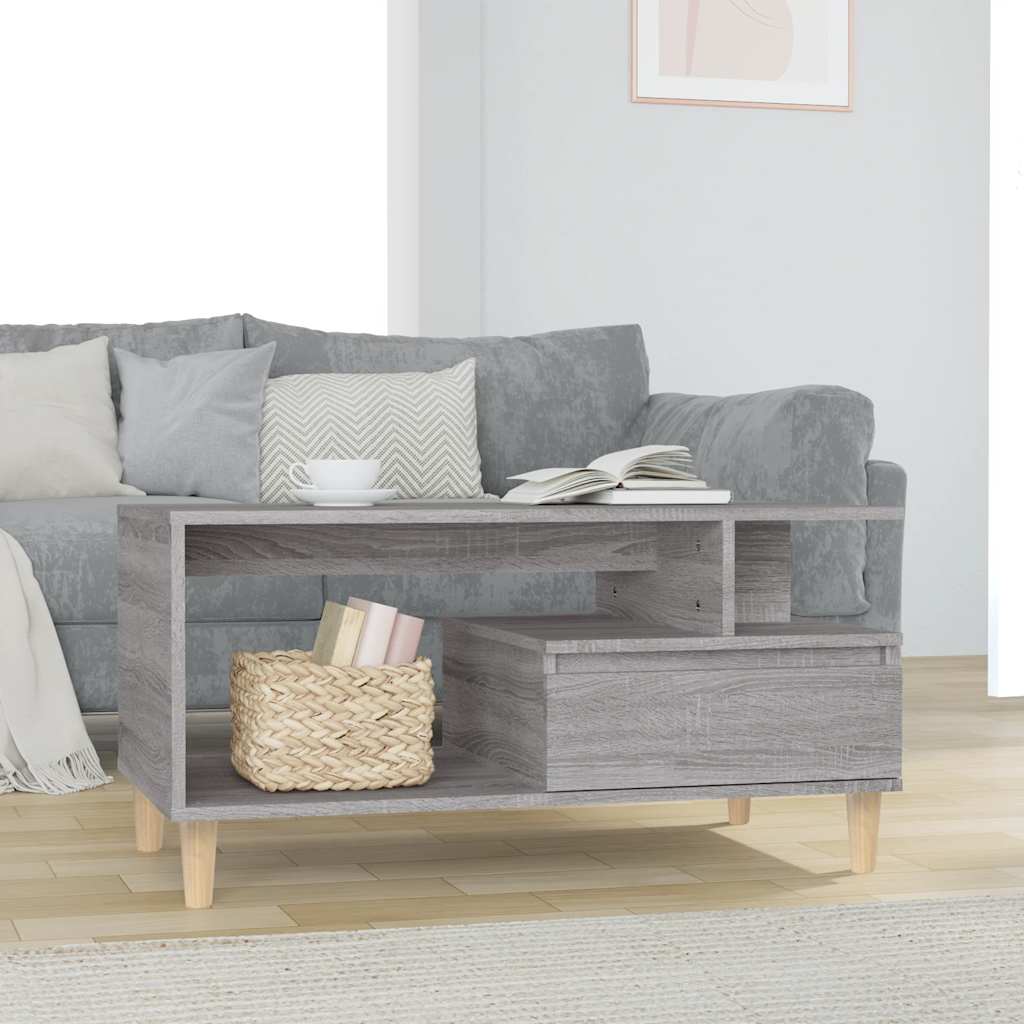 vidaXL Salontafel 90x49x45 cm bewerkt hout wit