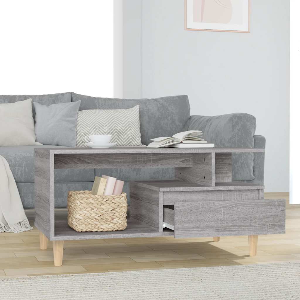 vidaXL Salontafel 90x49x45 cm bewerkt hout wit