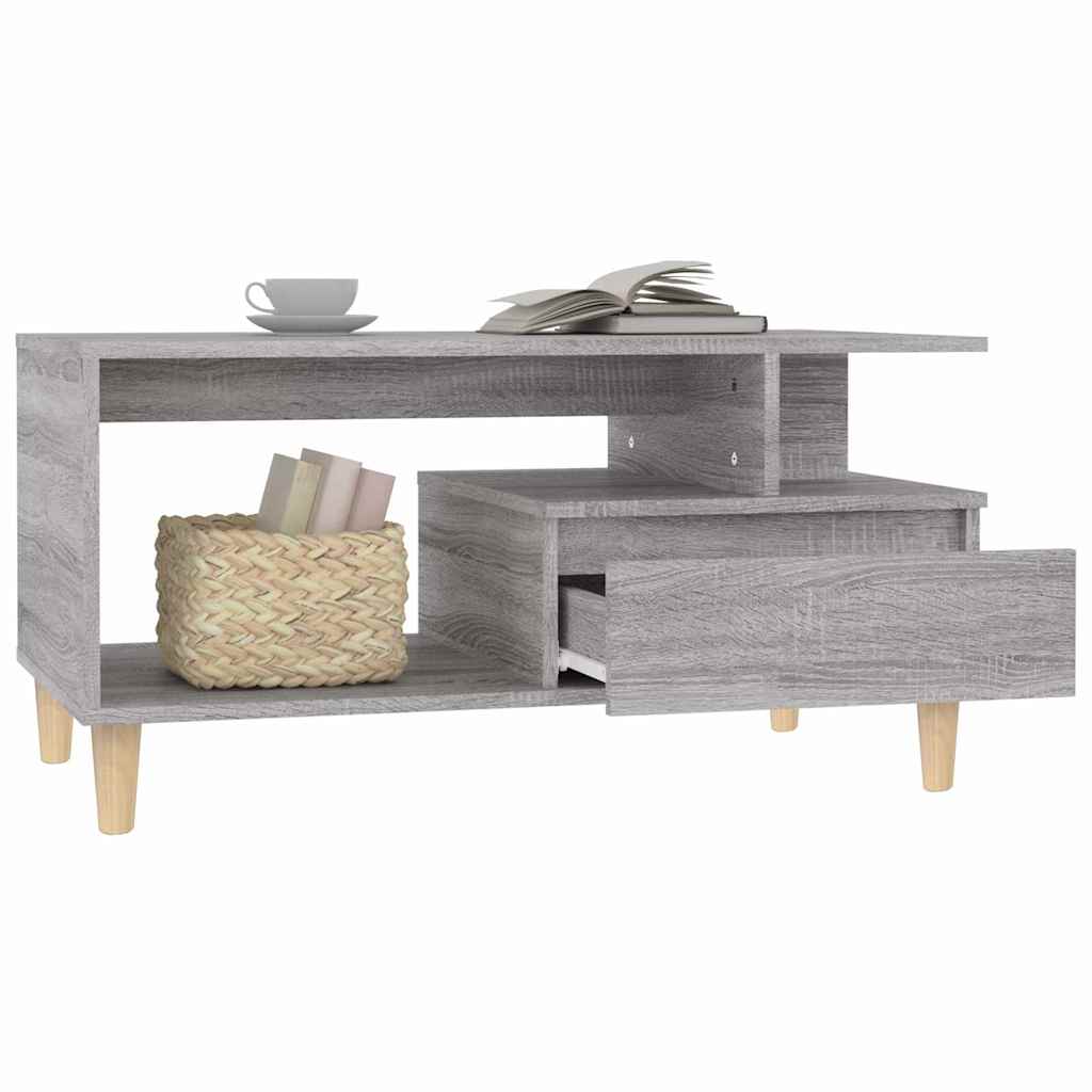 vidaXL Salontafel 90x49x45 cm bewerkt hout wit
