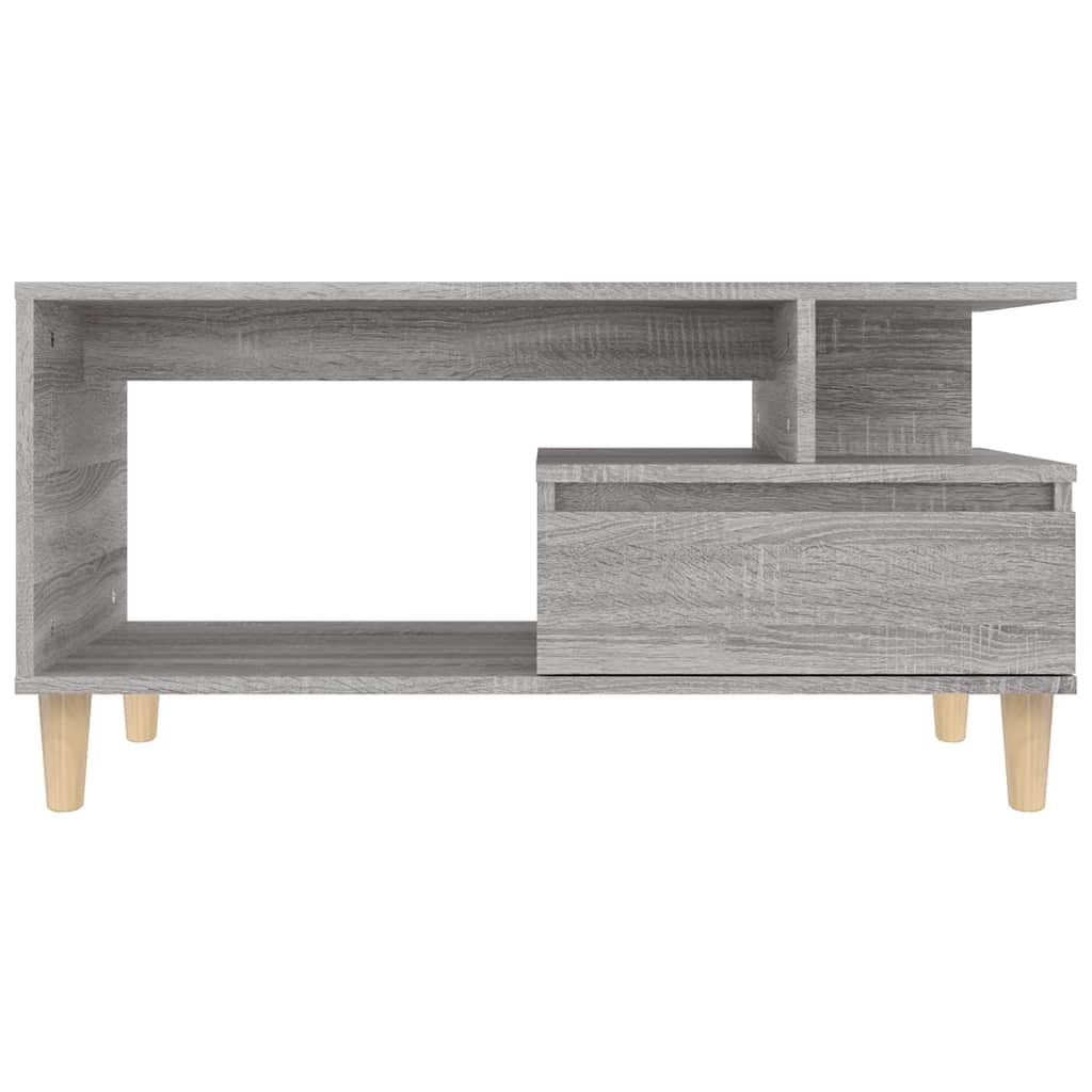 vidaXL Salontafel 90x49x45 cm bewerkt hout wit