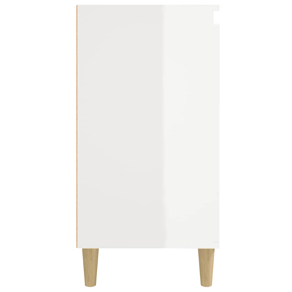 vidaXL Nachtkastje 40x35x70 cm bewerkt hout wit