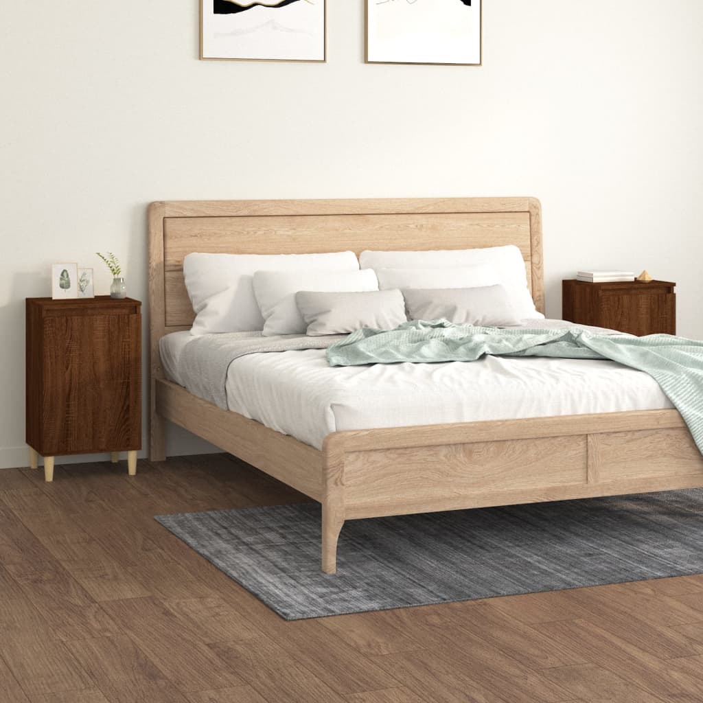 vidaXL Nachtkastje 40x35x70 cm bewerkt hout wit
