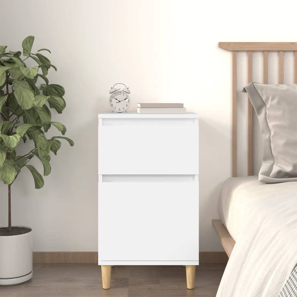 vidaXL Nightstand 40x35x70 cm white