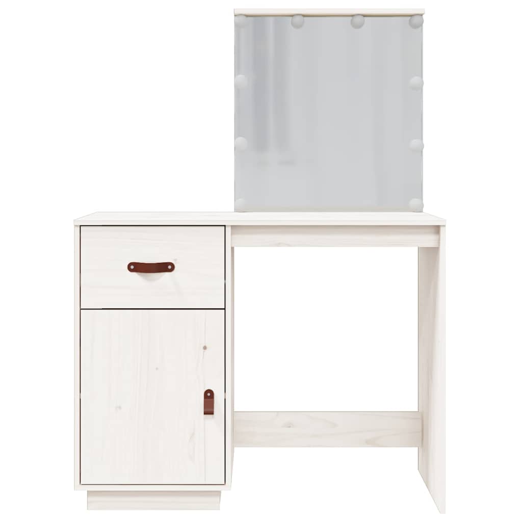 vidaXL Kaptafel met LED 95x50x133,5 cm massief grenenhout