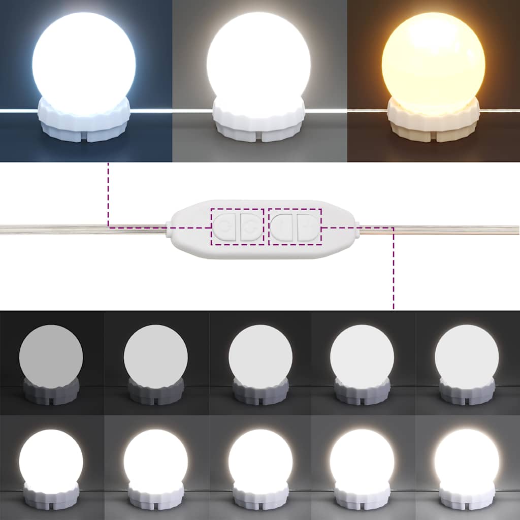 vidaXL Kaptafel met LED 95x50x133,5 cm massief grenenhout