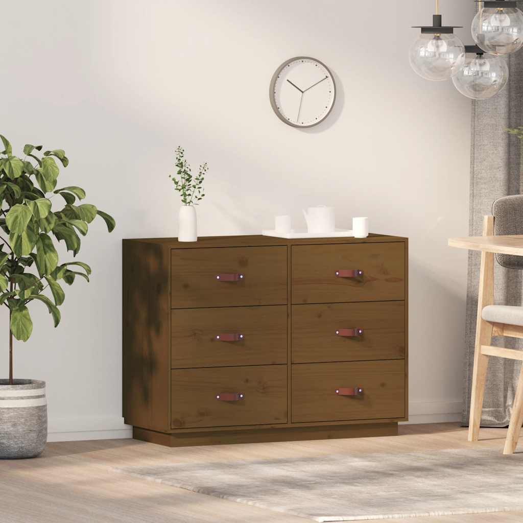 vidaXL Dressoir 100x40x75 cm massief grenenhout