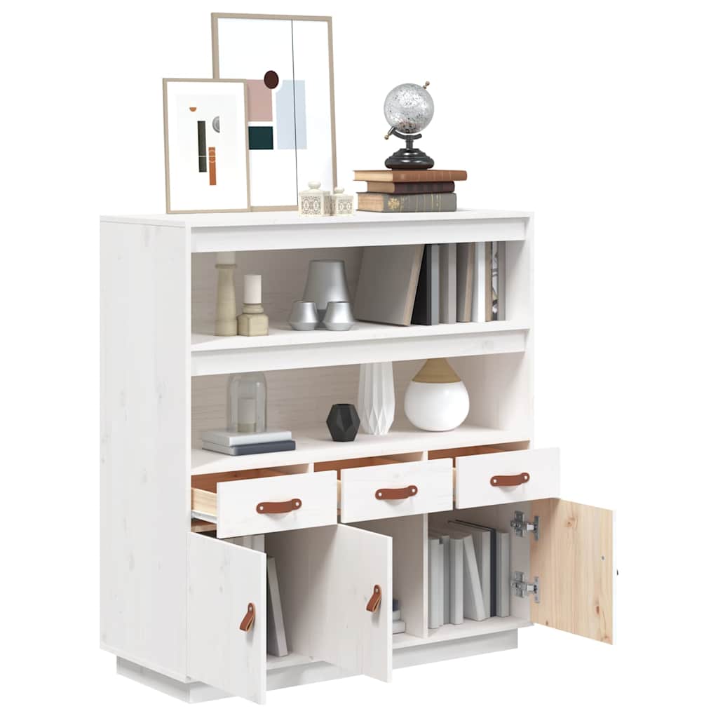 vidaXL Hoge kast 100x40x108,5 cm massief grenenhout