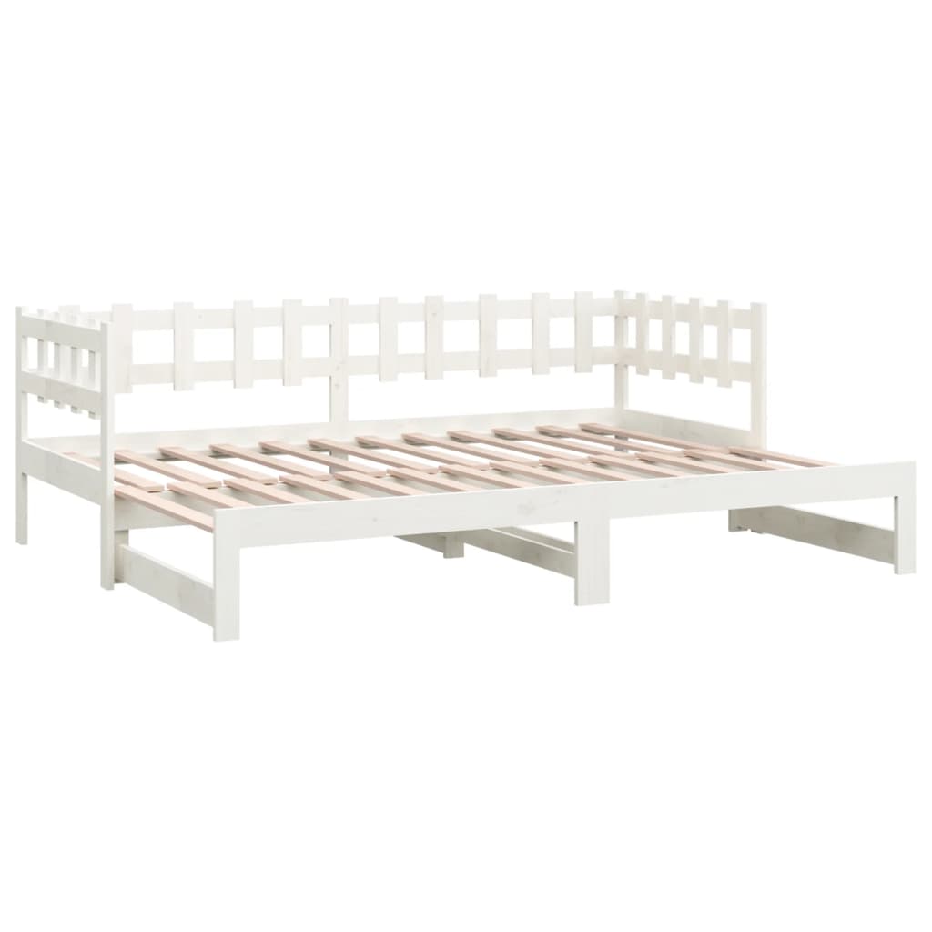 vidaXL Extendable Day Bed Solid Pine Wood 2x(90x190) cm