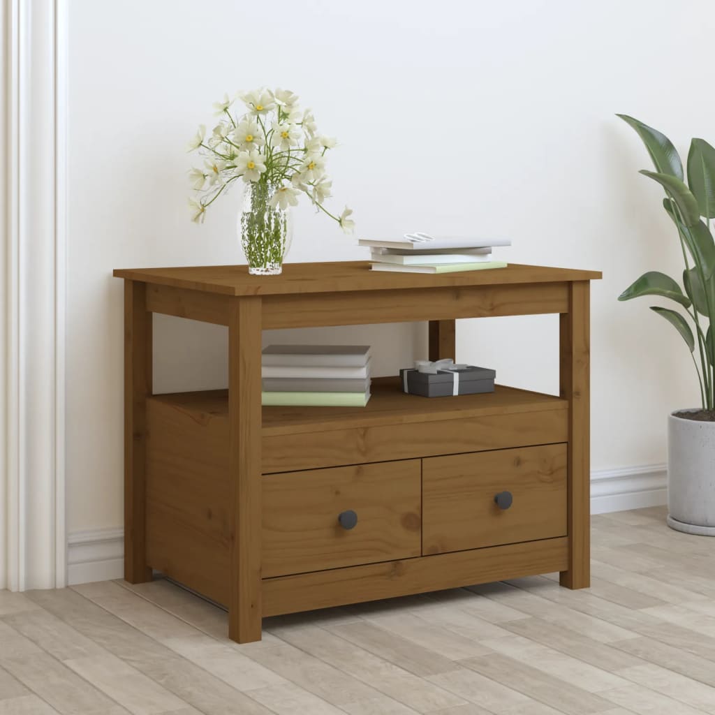 vidaXL Salontafel 71x49x55 cm massief grenenhout