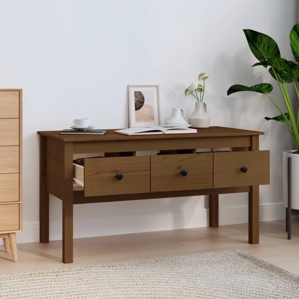 vidaXL Coffee Table 102x49x55 cm Solid Pine Wood