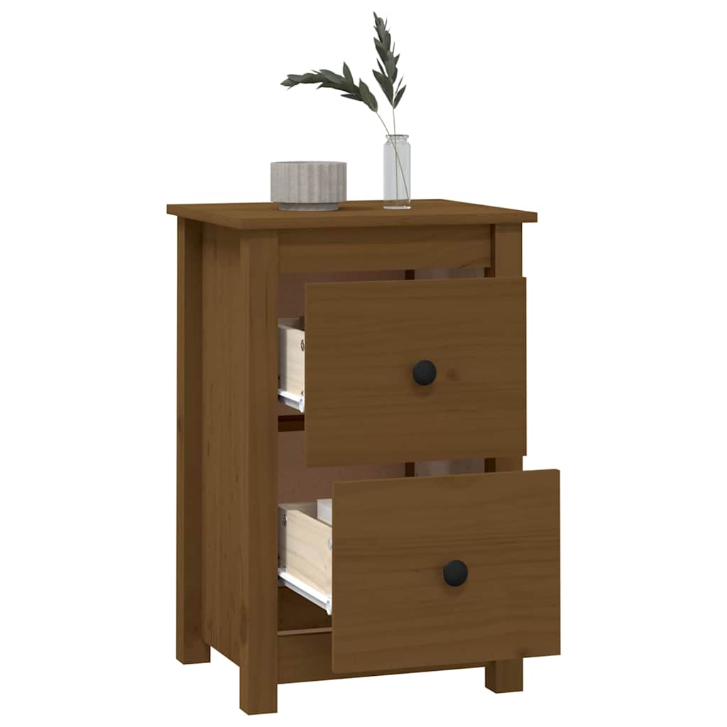 vidaXL Nachtkastjes 2 st 40x35x61,5 cm massief grenenhout
