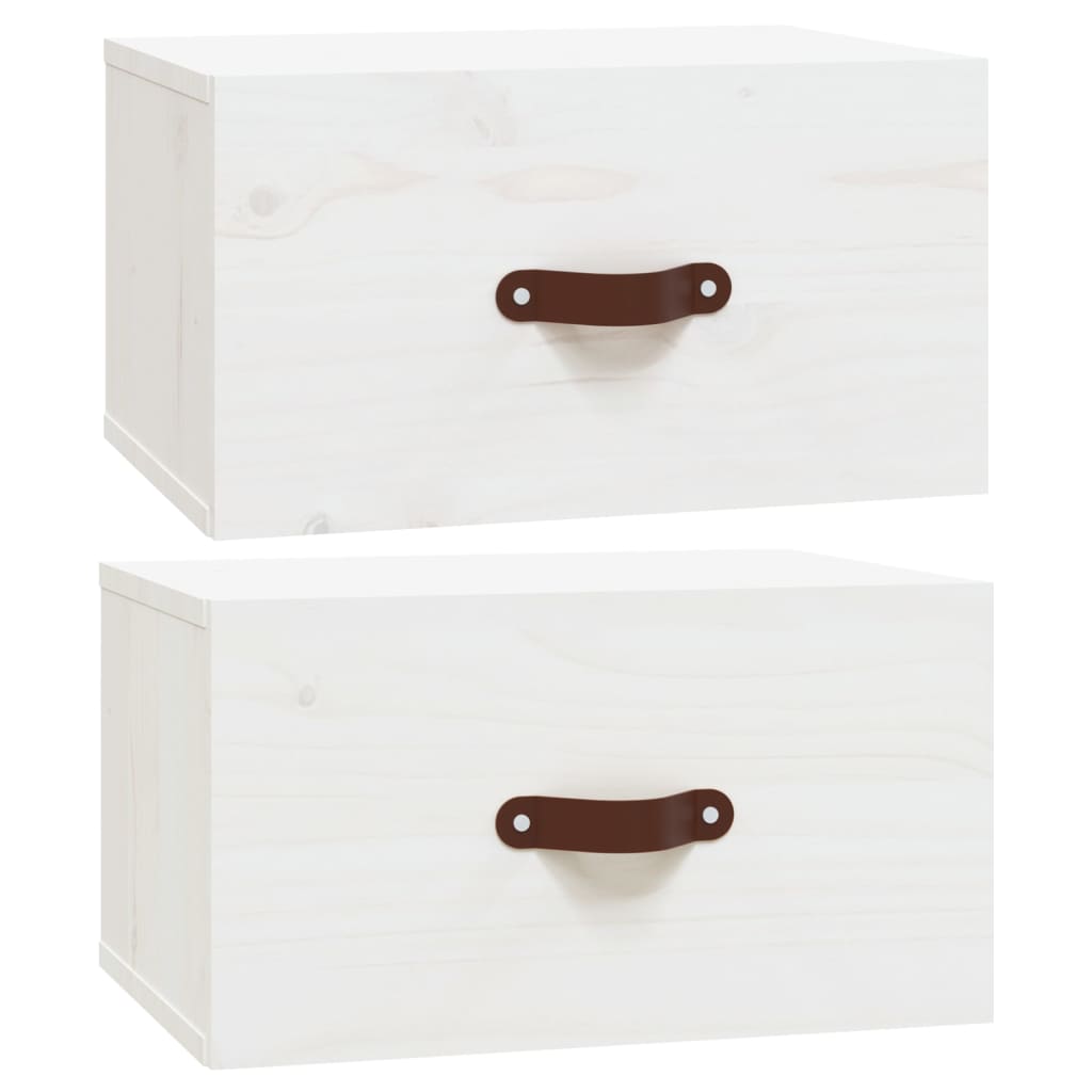 vidaXL Wall-Mounted Nightstand 40x29.5x22 cm White