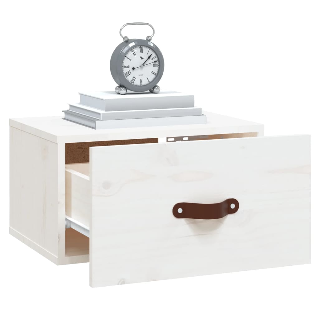 vidaXL Wall-Mounted Nightstand 40x29.5x22 cm White