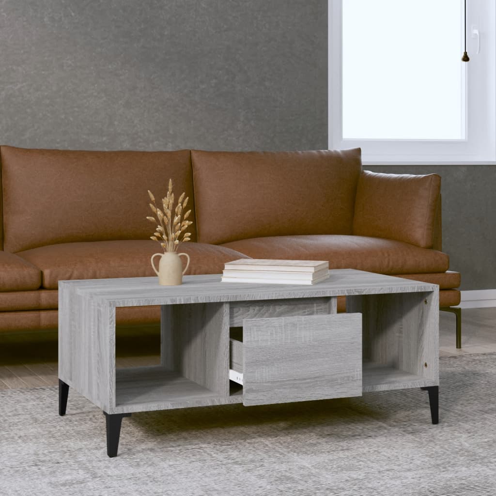 vidaXL Coffee table 90x50x36.5 cm engineered wood white