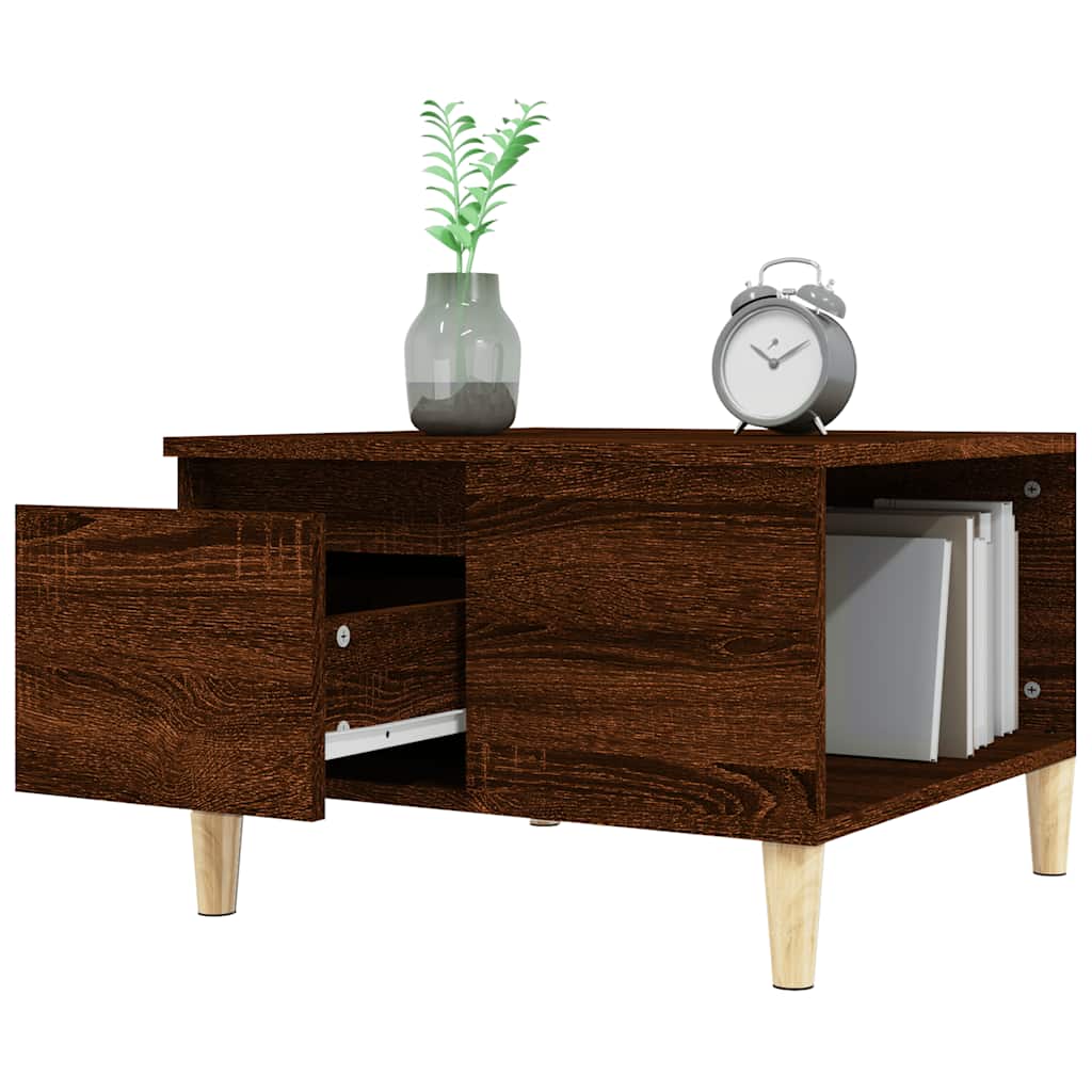 vidaXL Salontafel 55x55x36,5 cm bewerkt hout wit