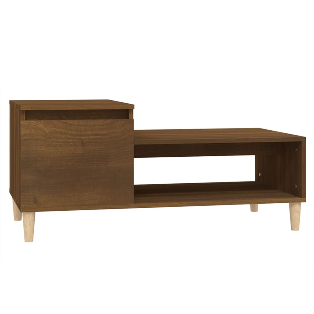 vidaXL Salontafel 100x50x45 cm bewerkt hout wit