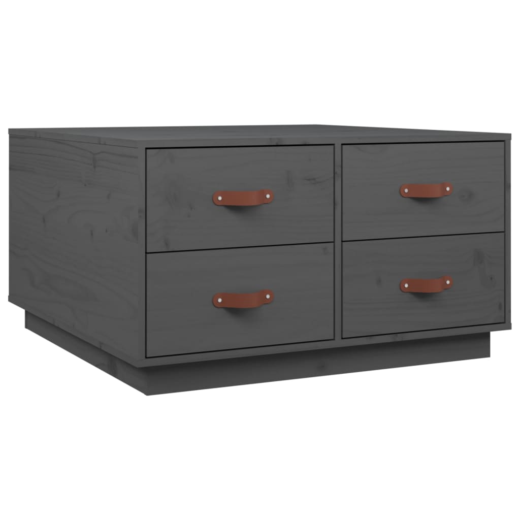 vidaXL Salontafel 80x80x45 cm massief grenenhout