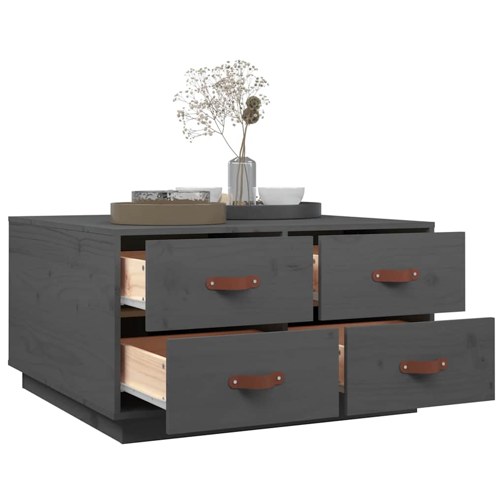 vidaXL Salontafel 80x80x45 cm massief grenenhout