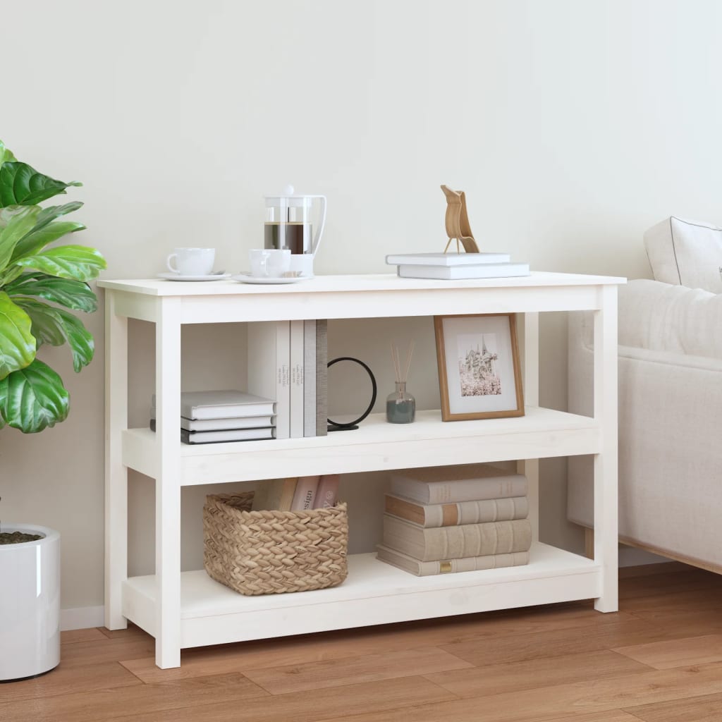 vidaXL Console Table 110x40x74 cm Solid Pine Wood