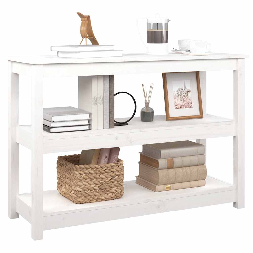 vidaXL Console Table 110x40x74 cm Solid Pine Wood