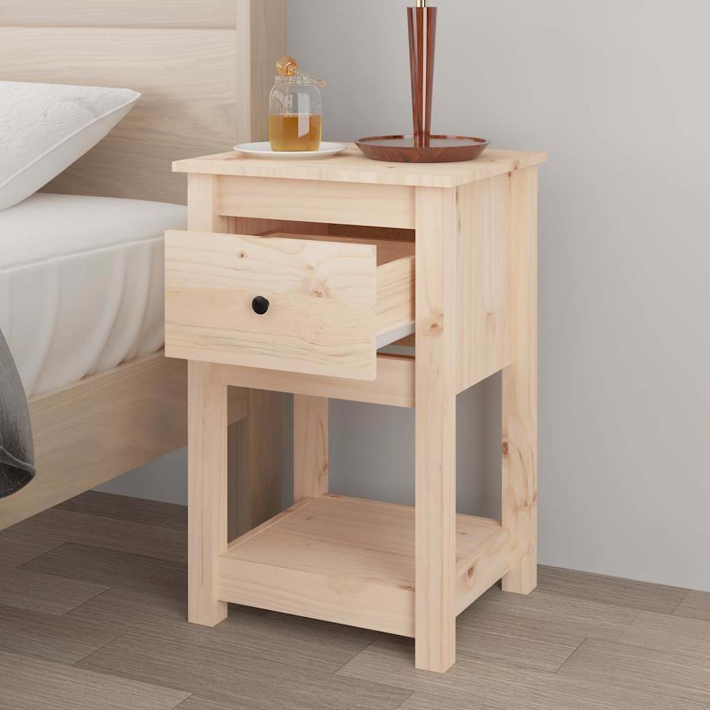 vidaXL Nachtkastjes 2 st 40x35x61,5 cm massief grenenhout