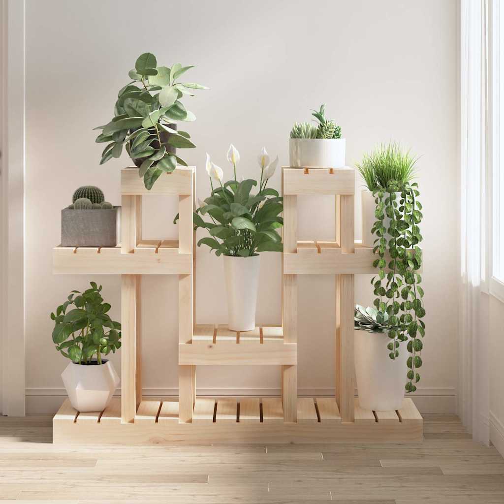 vidaXL Plantenstandaard 85x25x109,5 cm massief grenenhout