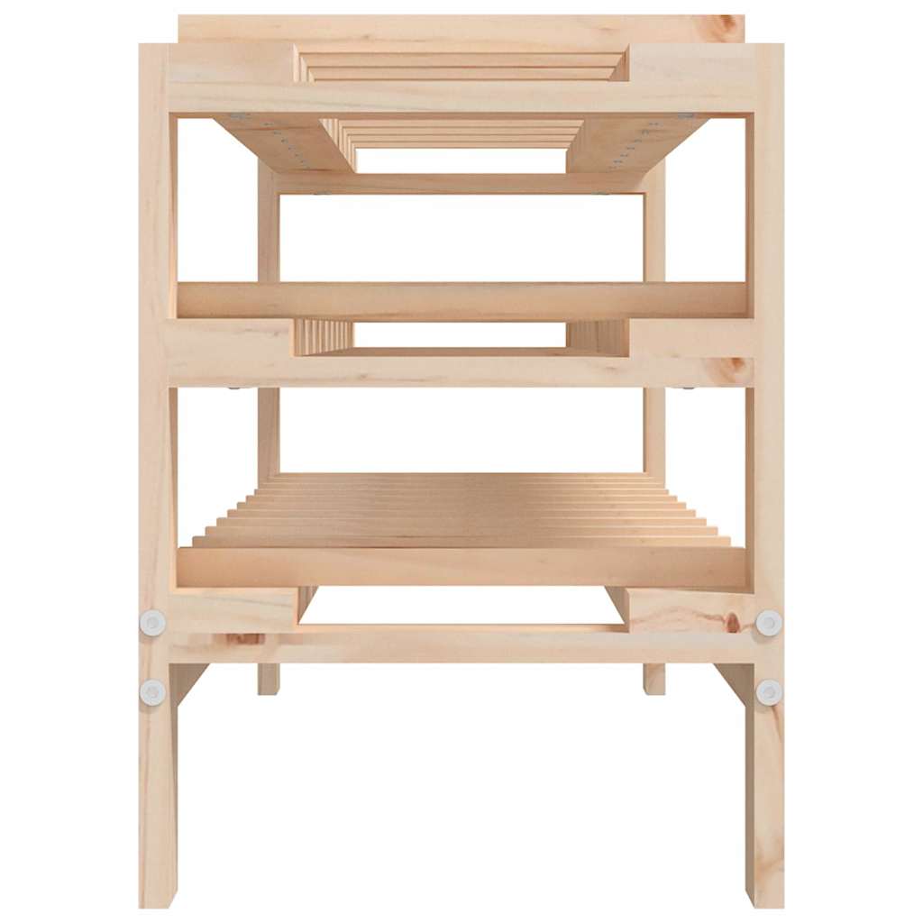 vidaXL Wine Rack 109.5x30x107.5 cm Solid Pine Wood