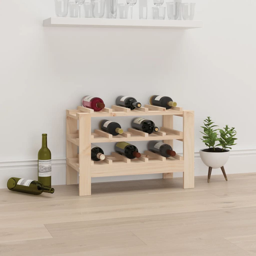 vidaXL Wine Rack 109.5x30x107.5 cm Solid Pine Wood